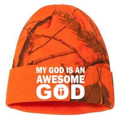 My God Is An Awesome God Jesus Kati Licensed 12" Camo Beanie