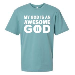 My God Is An Awesome God Jesus Sueded Cloud Jersey T-Shirt