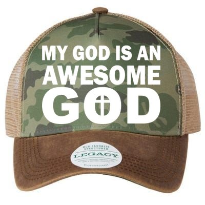 My God Is An Awesome God Legacy Tie Dye Trucker Hat