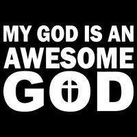 My God Is An Awesome God Cropped Pullover Crew
