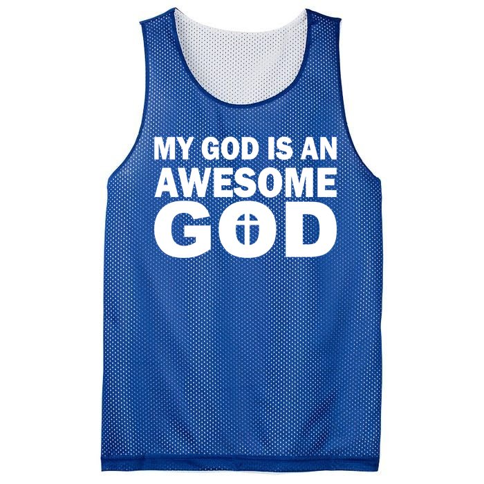 My God Is An Awesome God Mesh Reversible Basketball Jersey Tank