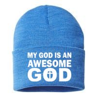 My God Is An Awesome God Sustainable Knit Beanie