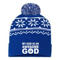 My God Is An Awesome God USA-Made Snowflake Beanie