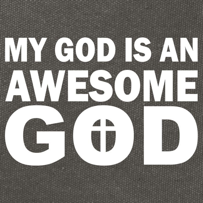 My God Is An Awesome God Cotton Canvas Backpack