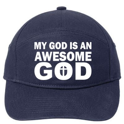 My God Is An Awesome God 7-Panel Snapback Hat