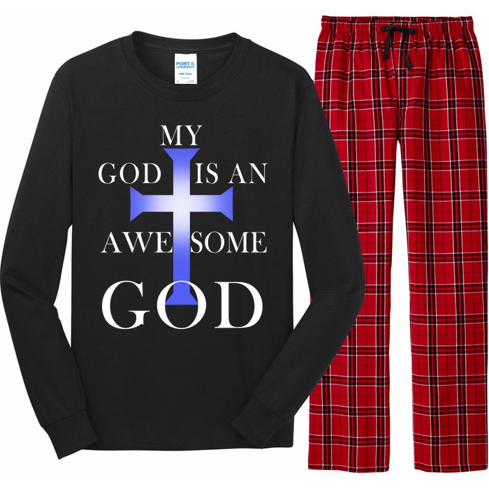 My God Is An Awesome God Jesus Long Sleeve Pajama Set