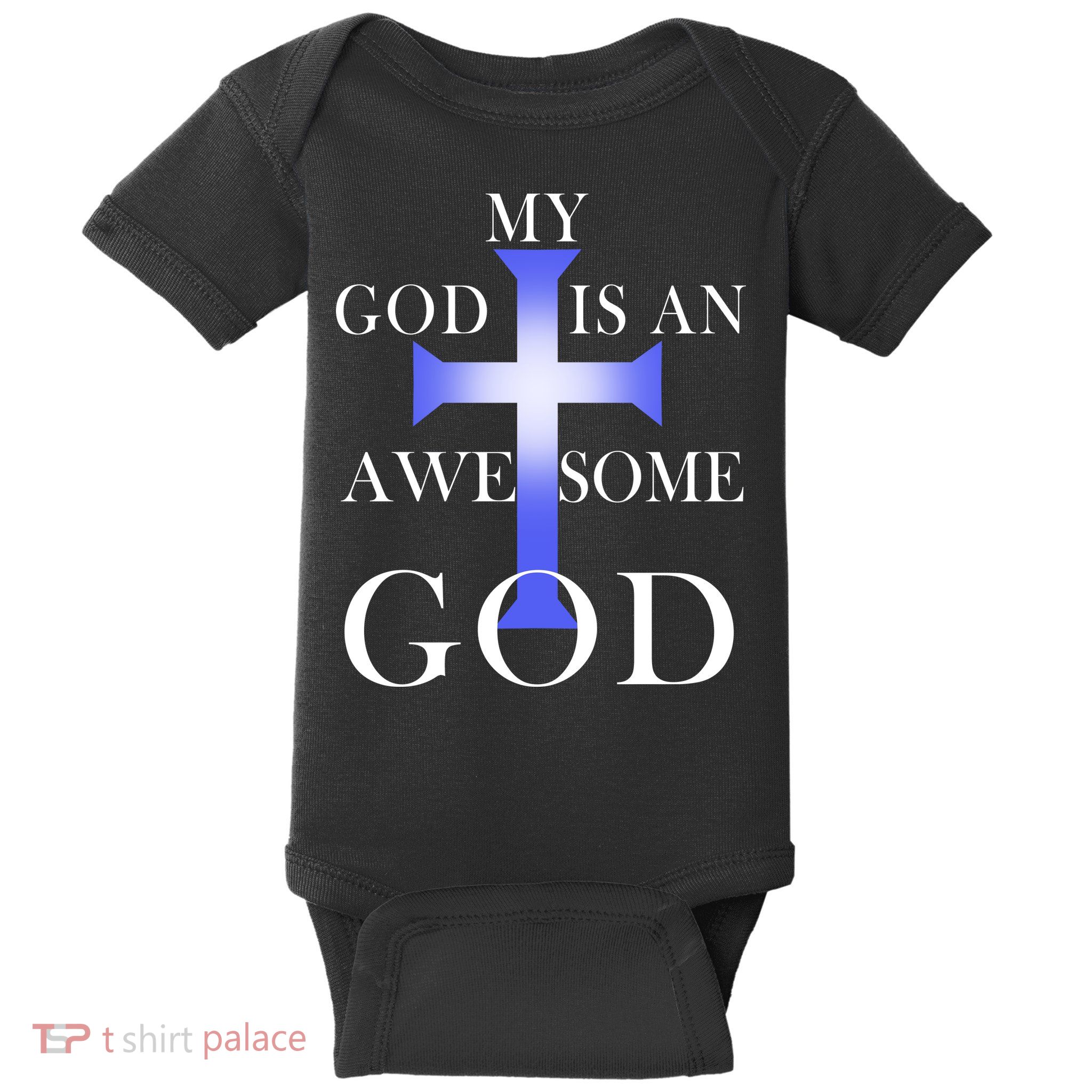 My God Is An Awesome God Jesus Baby Bodysuit
