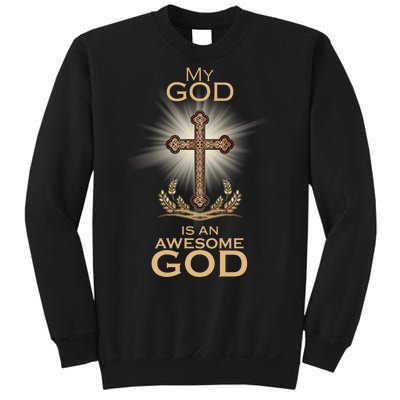 My God Is An Awesome God Vintage Cross Sweatshirt