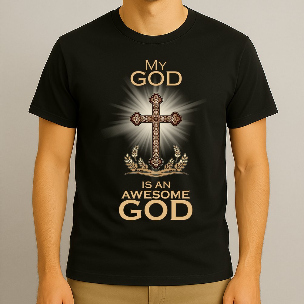 My God Is An Awesome God Vintage Cross T-Shirt