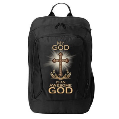 My God Is An Awesome God Vintage Cross City Backpack