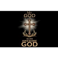 My God Is An Awesome God Vintage Cross Bumper Sticker