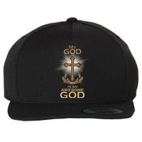 My God Is An Awesome God Vintage Cross Wool Snapback Cap