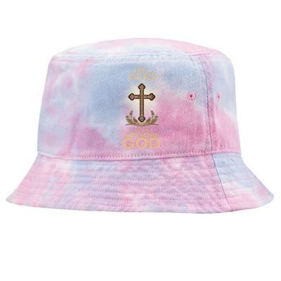 My God Is An Awesome God Vintage Cross Tie-Dyed Bucket Hat