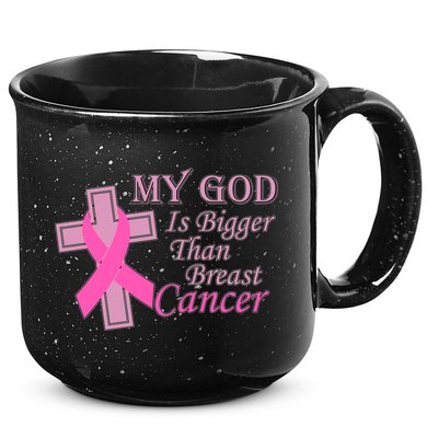 My God Is Bigger Than Breast Cancer 15oz Campfire Ceramic Mug
