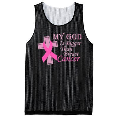 My God Is Bigger Than Breast Cancer Mesh Reversible Basketball Jersey Tank