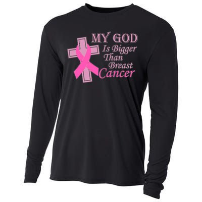 My God Is Bigger Than Breast Cancer Cooling Performance Long Sleeve Crew