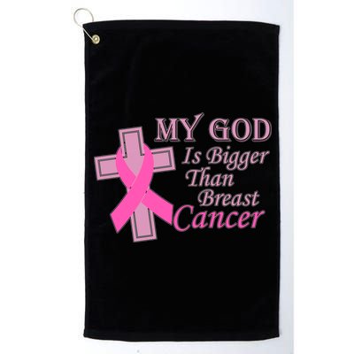 My God Is Bigger Than Breast Cancer Platinum Collection Golf Towel