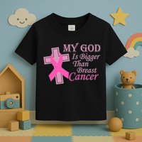 My God Is Bigger Than Breast Cancer Toddler T-Shirt