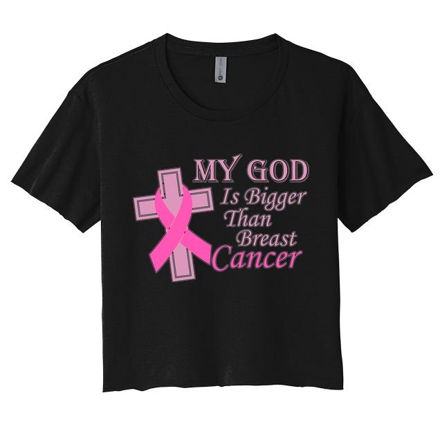 My God Is Bigger Than Breast Cancer Crop Top