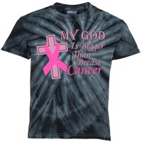 My God Is Bigger Than Breast Cancer Kids Tie-Dye T-Shirt