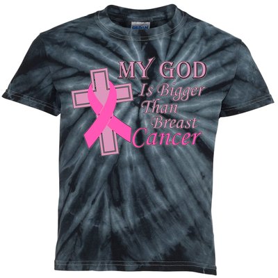 My God Is Bigger Than Breast Cancer Kids Tie-Dye T-Shirt