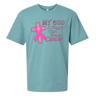 My God Is Bigger Than Breast Cancer Sueded Cloud Jersey T-Shirt