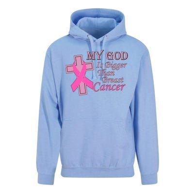 My God Is Bigger Than Breast Cancer Unisex Surf Hoodie