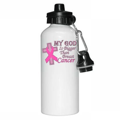 My God Is Bigger Than Breast Cancer Aluminum Water Bottle