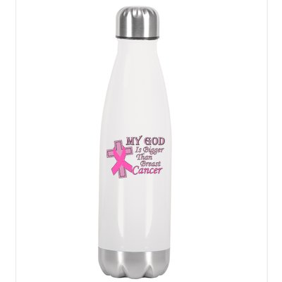 My God Is Bigger Than Breast Cancer Stainless Steel Insulated Water Bottle