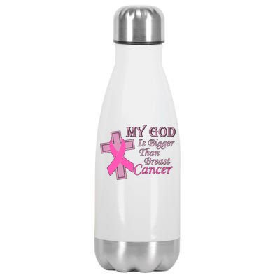 My God Is Bigger Than Breast Cancer Stainless Steel Insulated Water Bottle