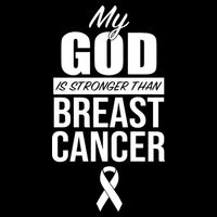 My God Is Stronger Than Breast Cancer Drawstring Bag