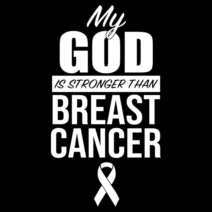 My God Is Stronger Than Breast Cancer Drawstring Bag