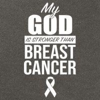 My God Is Stronger Than Breast Cancer Cotton Canvas Backpack