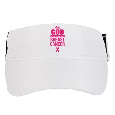 My God Is Stronger Than Breast Cancer Adult Drive Performance Visor