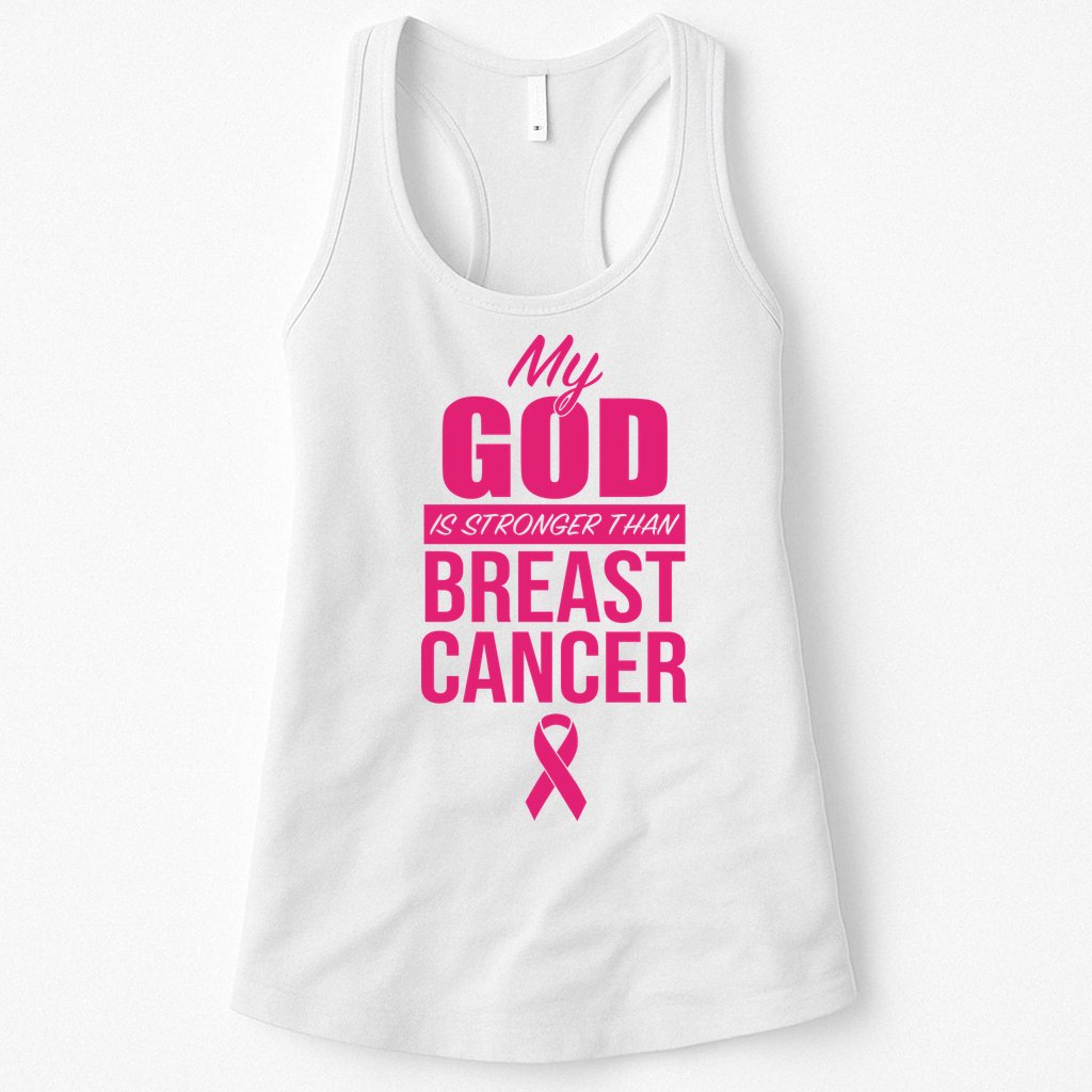 My God Is Stronger Than Breast Cancer Womens Tank Top