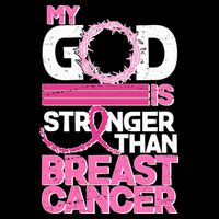 My God Is Stronger Than Breast Cancer Awareness Long Sleeve Shirt