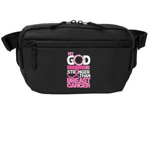 My God Is Stronger Than Breast Cancer Awareness Crossbody Pack