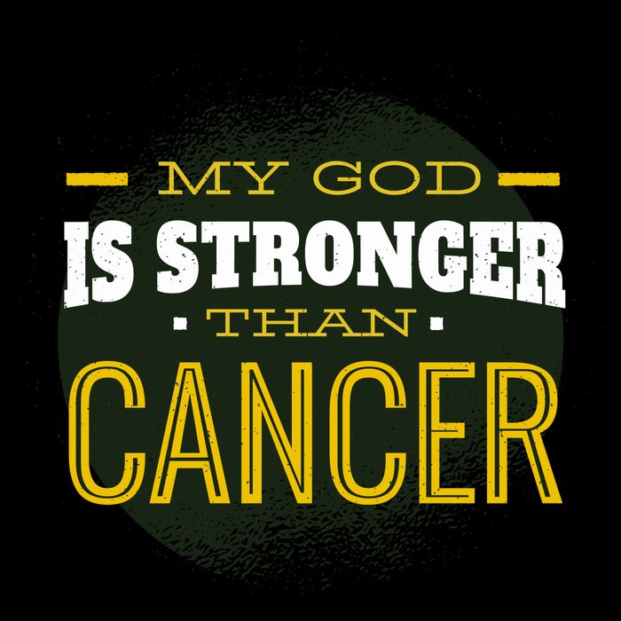 My God Is Stronger Than Cancer Stripe Pom Pom Beanie