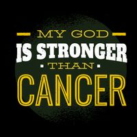 My God Is Stronger Than Cancer Drawstring Bag