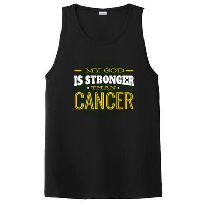 My God Is Stronger Than Cancer PosiCharge Competitor Tank