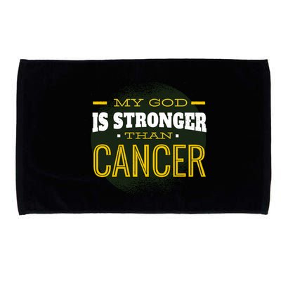 My God Is Stronger Than Cancer Microfiber Hand Towel