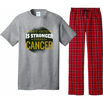 My God Is Stronger Than Cancer Pajama Set