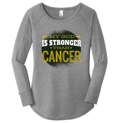 My God Is Stronger Than Cancer Women's Perfect Tri Tunic Long Sleeve Shirt