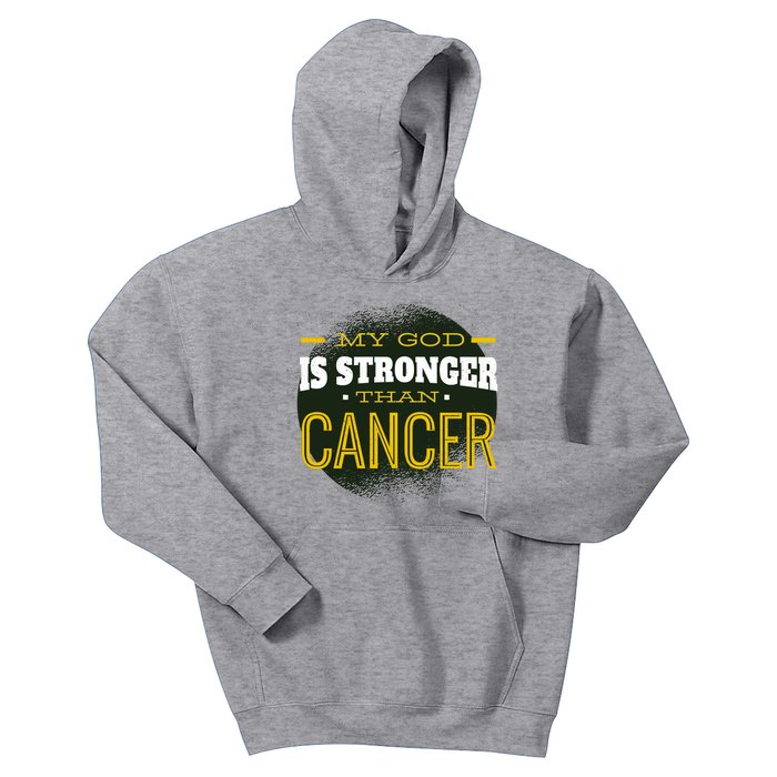 My God Is Stronger Than Cancer Kids Hoodie