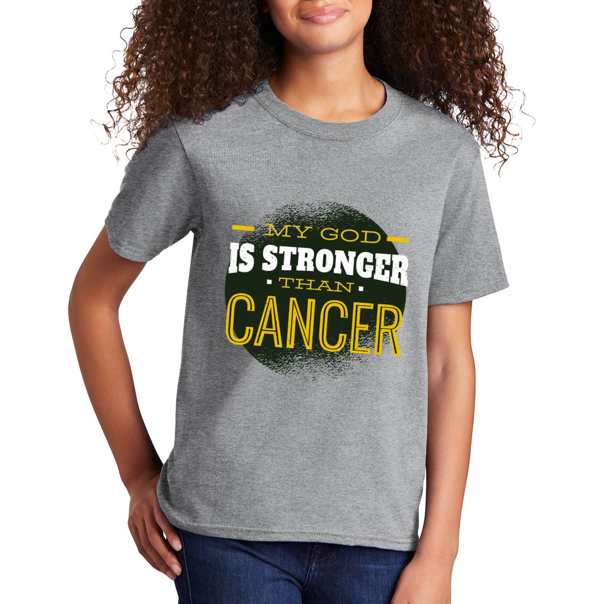 My God Is Stronger Than Cancer Kids T-Shirt