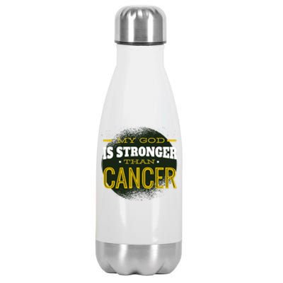 My God Is Stronger Than Cancer Stainless Steel Insulated Water Bottle