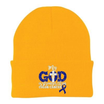 My God Is Stronger Than Colon Cancer Knit Cap Winter Beanie