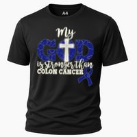 My God Is Stronger Than Colon Cancer Cooling Performance Crew T-Shirt