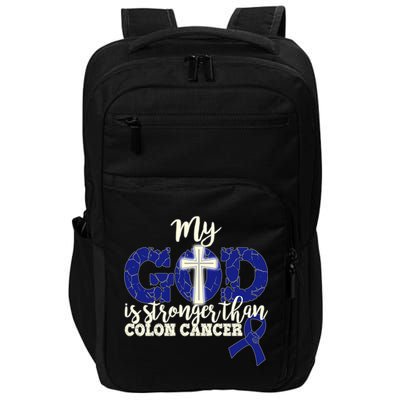 My God Is Stronger Than Colon Cancer Impact Tech Backpack