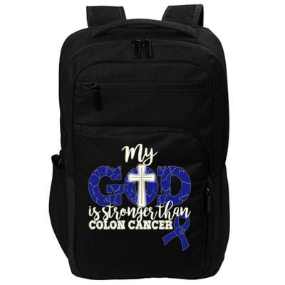 My God Is Stronger Than Colon Cancer Impact Tech Backpack